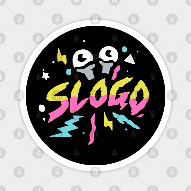 80s style Slogo Logo Magnet by Sketchy